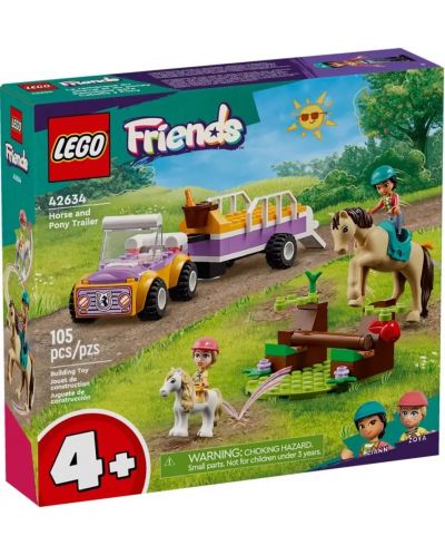 Konstruktor LEGO Friends - Prikolica za konje i ponije (42634) - 1