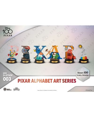 Set mini figurica Beast Kingdom Disney: 100 Years of Wonder - Pixar Alphabet Art, 10 cm - 2