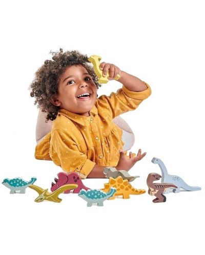 Set drvenih figurica Tender Leaf Toys - Dinosauri u stalku - 2