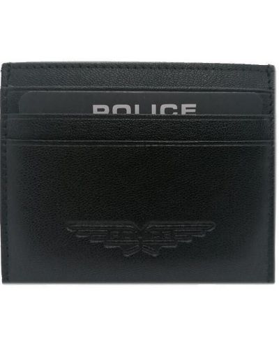 Kožna torbica za kartice Police Brad - crna - 1