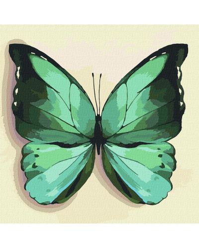 Set za slikanje po brojevima Ideyka - Zeleni leptir, 25 х 25 cm - 1