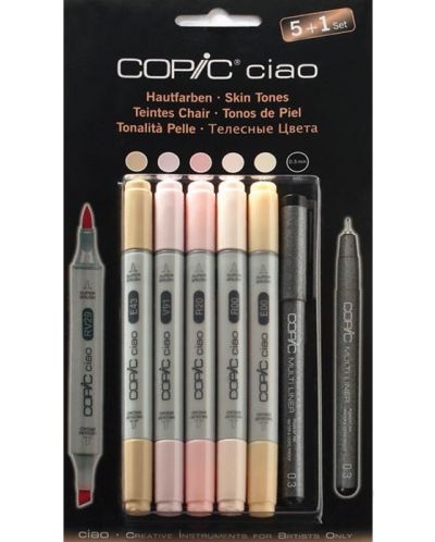 Set markera Copic Ciao – Boje tijela, 5+1 - 1