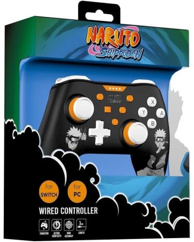 Kontroler Konix - za Nintendo Switch/PC, žičan, Naruto, crni - 6