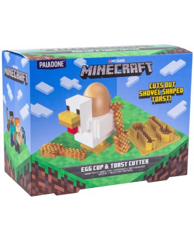 Set za doručak Paladone Games: Minecraft - Egg Cup & Toast Cutter - 6
