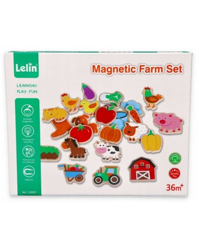 Set drvenih magneta Lelin - Farma, 24 komada - 3