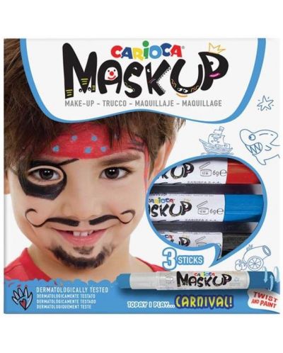 Set boja za lice Carioca Mask up - KARNEVAL, 3 boje - 1