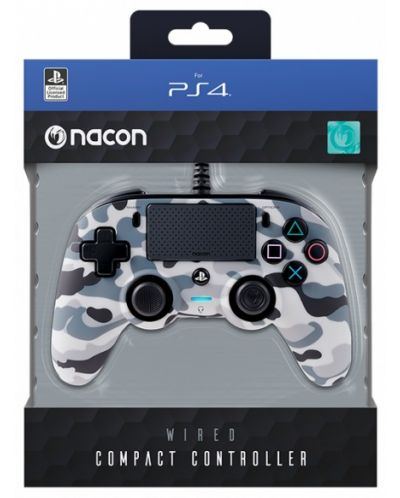 Kontroler Nacon - Wired Compact Controller, Camo Grey (PS4) - 5