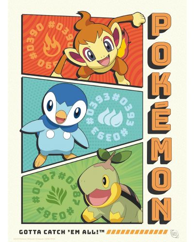 Set mini postera GB Eye Games: Pokemon - Starters - 7