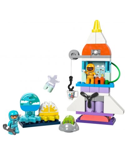Konstrukcijski set LEGO Duplo 3 u 1 - Pustolovine sa svemirskim šatlom (10422) - 3