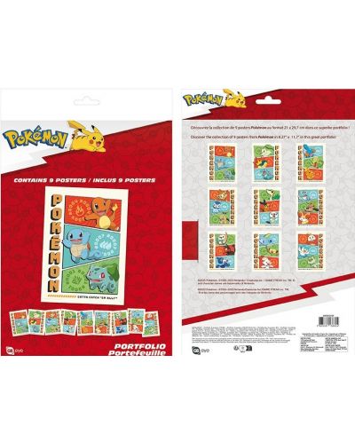 Set mini postera GB Eye Games: Pokemon - Starters - 1