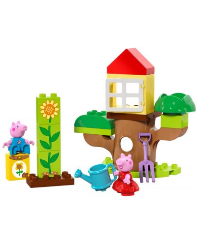 Konstrukcijski set LEGO Duplo - Peppa Pig vrt i kućica na drvetu  (10431)  - 3