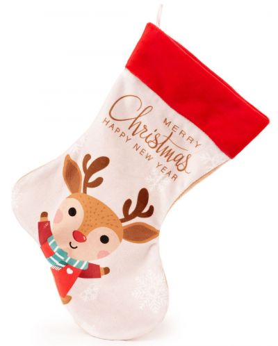 Božićna čarapa Amek Toys - Jelen, 28 cm - 1