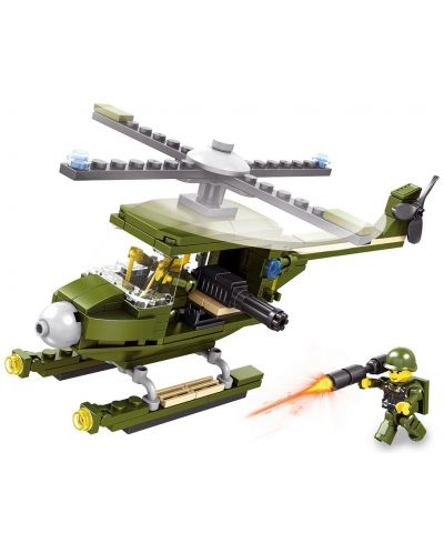 Konstrukcijski set 3 u 1 Alleblox Military Force - Helikopter, 170 dijelova - 2