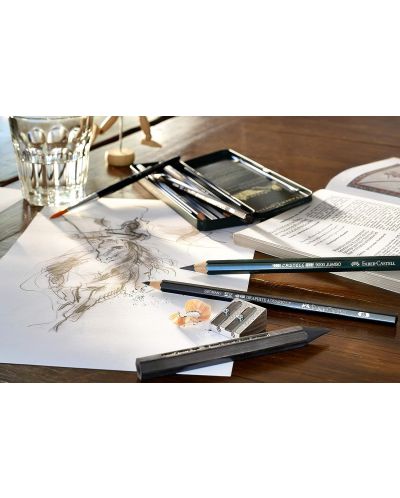 Set crnih grafitnih olovki Faber-Castell 9000 - 6 komada - 5