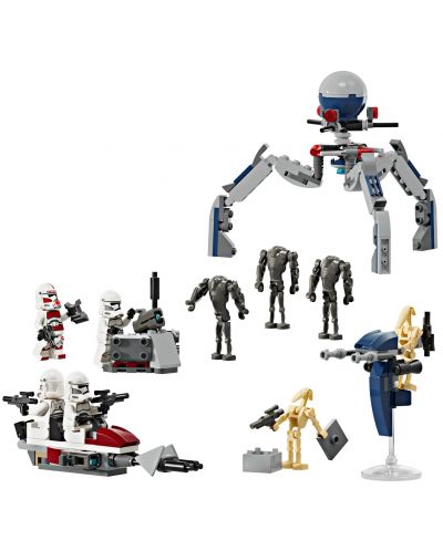 Konstruktor LEGO Star Wars - Clone Stormtroopers i Battle Droids Battle Pack (75372) - 2