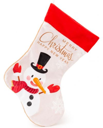 Božićna čarapa Amek Toys - Snjegović, 28 cm - 1
