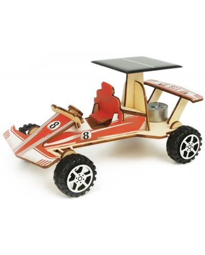 Set Tooky Toy - Napravi sam 3D drveni automobil sa solarnom baterijom - 1