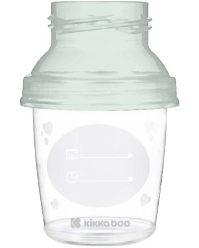 Spremnici za čuvanje majčinog mlijeka s adapterom KikkaBoo - Mint, 4 х 180 ml - 2
