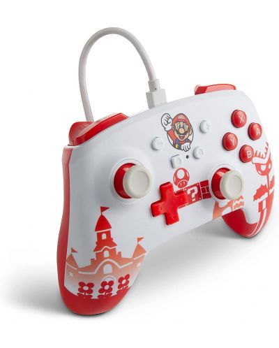 Kontroler PowerA - Enhanced, žičani, za Nintendo Switch, Mario Red/White - 2