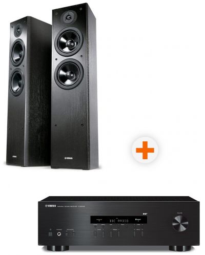 Set audio sustav i prijemnik Yamaha - NS-F51 + R-S202, crni