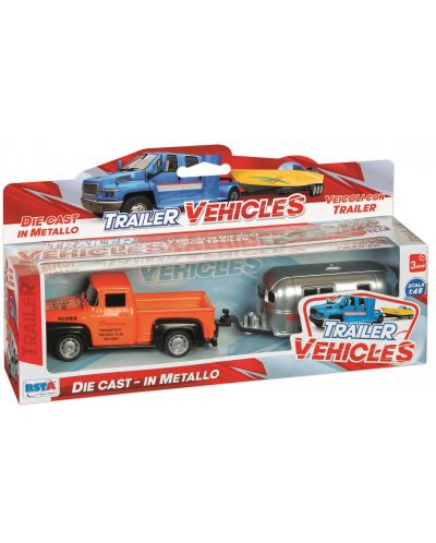 Set RS Toys - Retro kamionet sa čamcem ili kamp kućicom, 1:48, asortiman - 2