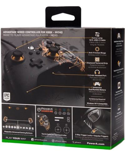 Kontroler PowerA - Advantage, žičani, Fortnite Midas (Xbox Series X/S) - 6