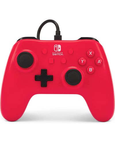 Kontroler PowerA - Enhanced, žičani, za Nintendo Switch, Raspberry Red - 1
