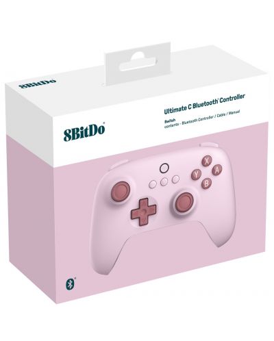 Kontroler 8BitDo - Ultimate C Bluetooth, bežični, ružičasti (Nintendo Switch) - 8