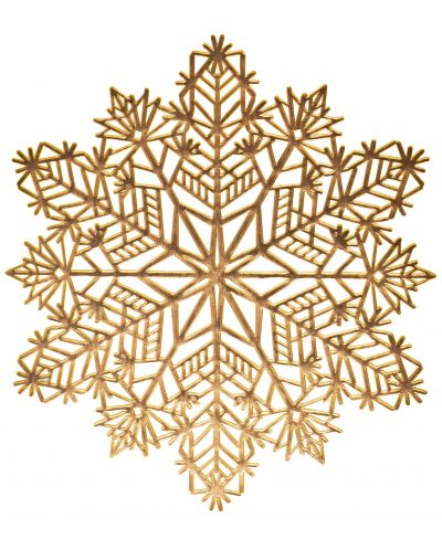 Podmetač za stol ADS - Snowflake, 38 cm, zlatni - 1