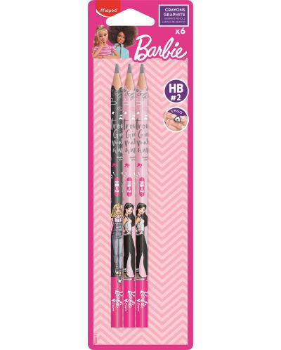 Set olovaka Maped Barbie - HB, 6 komada - 1