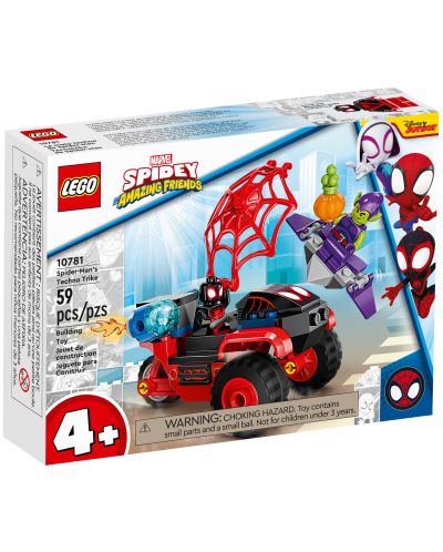 Konstruktor Lego Marvel - Spidey Amazing Friends, Spider-Man’s Techno Trike (10781) - 1