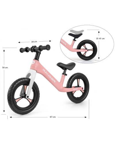 Bicikl za ravnotežu Milly Mally - Ranger, ružičasti - 5