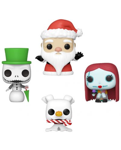 Set figura Funko Pocket POP! Disney: The Nightmare Before Christmas - Happy Holidays Tree Box - 2