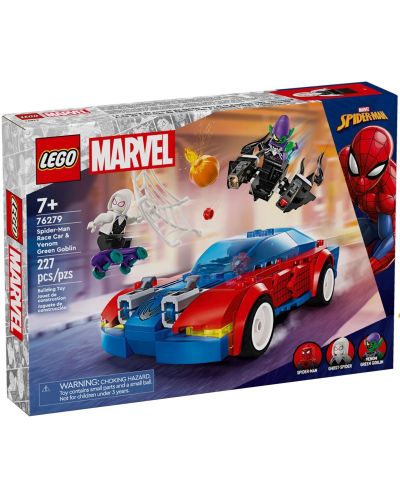 Konstruktor LEGO Marvel Super Heroes - Spider-Manov trkaći auto i Venom zeleni goblin (76279) - 1