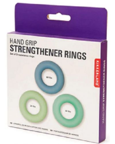 Set gumenih prstenova za vježbanje ruke Kikkerland - 3 komada - 3