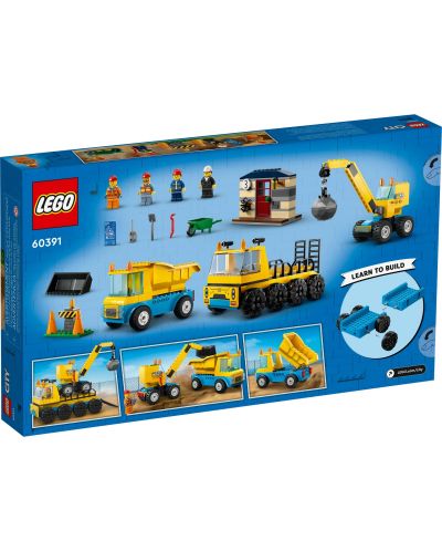 Konstruktor LEGO City - Gradilište s kamionima (60391) - 2
