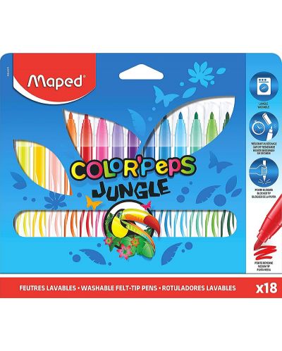 Set flomastera Maped Color Peps - Jungle, 18 boja - 1