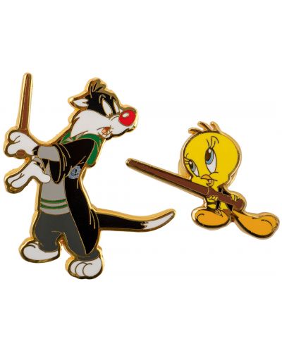 Set bedževa CineReplicas Animation: Looney Tunes - Sylvester and Tweety at Hogwarts (WB 100th) - 1