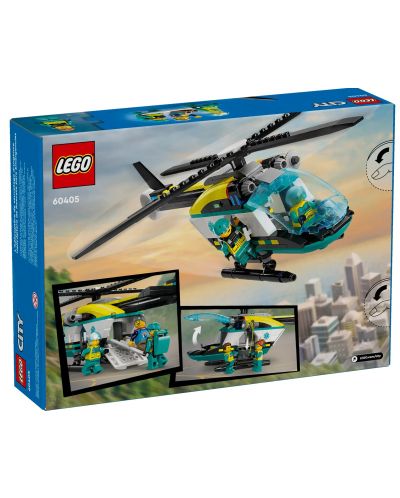 Konstrukcijski set LEGO City - Spasilački helikopter hitne pomoći (60405) - 2