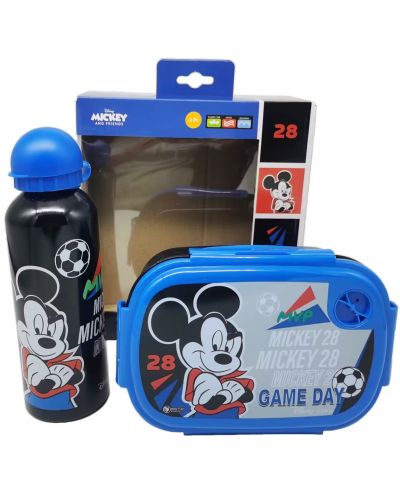 Set boca i kutija za hranu Disney - Mickey Mouse, plava - 1