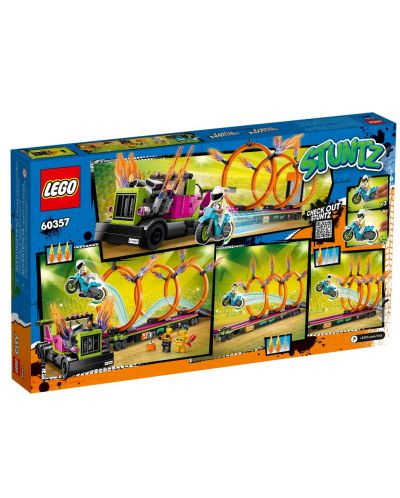 Konstruktor LEGO City - Kaskaderski kamion i izazov vatrenog kruga (60357) - 5