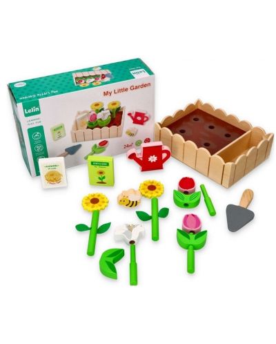 Set drvenih igračaka Lelin - Cvijeće za sadnju - 2