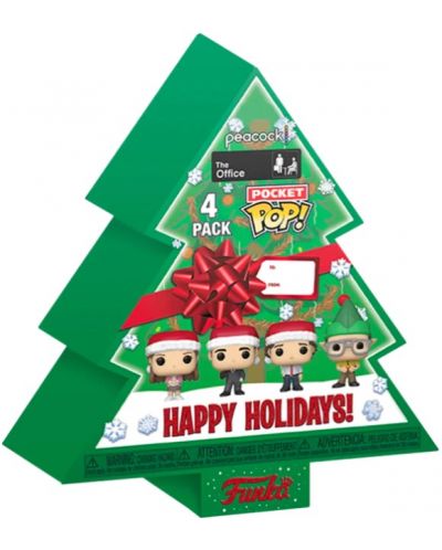 Set figura Funko Pocket POP! Television: The Office - Happy Holidays Tree Box - 1