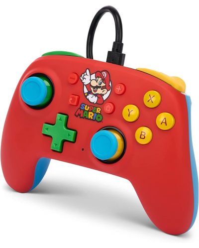 Kontroler PowerA - Nano, žičani, za Nintendo Switch, Mario Medley - 4