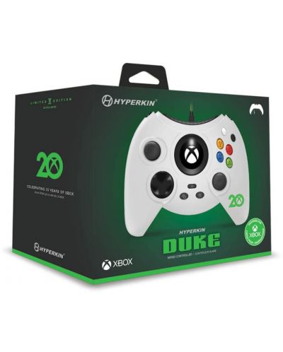 Kontroler Hyperkin - Duke, Xbox 20th Anniversary Limited Edition, žičani, bijeli (Xbox One/Series X/S/PC) - 6