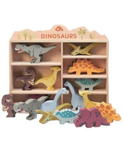 Set drvenih figurica Tender Leaf Toys - Dinosauri u stalku - 3