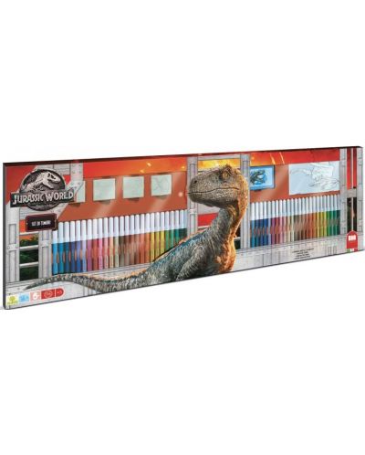 Komplet za slikanje Multiprint - Jurassic, 4 pečata i 60 flomastera - 1