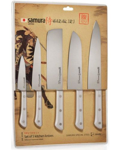 Set od 5 noževa Samura - Harakiri, bijela drška - 6