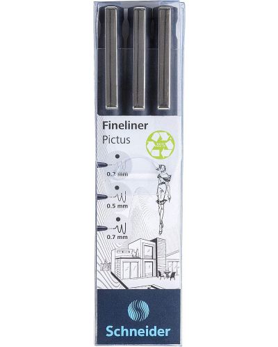 Set fineliner flomastera Schneider - Pictus, 3 komada - 2
