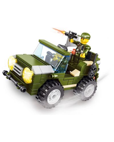 Konstrukcijski set 3 u 1 Alleblox Military Force - Vojni džip, 180 dijelova - 2